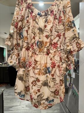 Floral off shoulder dress